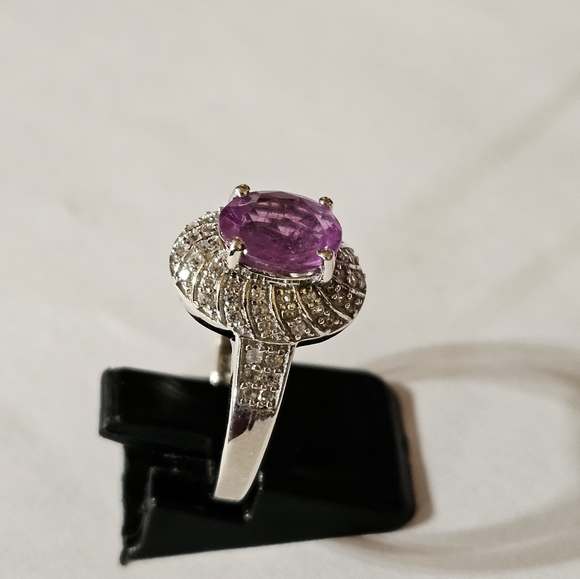 Genuine IIakaka Pink Sapphire 💗 Zircon 💍 Size 8! New - Picture 5 of 6
